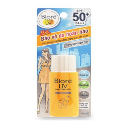 Biore UV Perfect Block Milk WHITE SPF50+ PA+++ 25ml x 24 Tube