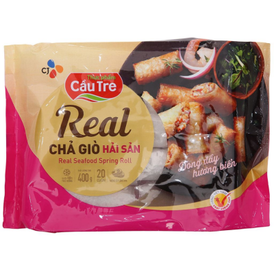 Cau Tre REAL Spring Roll with Seafood 400g x 20 Bags
