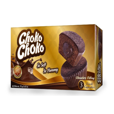Choko Choko Cream Chocolate Filling Cupcake 150g x 6 Boxes
