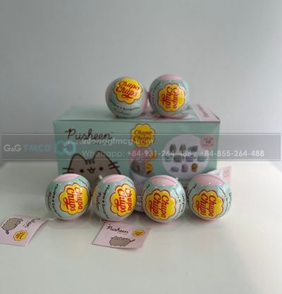 Chupa Chups Pusheen Surprise Lollipops Strawberry 12g x 16 Pack x 6 Boxes