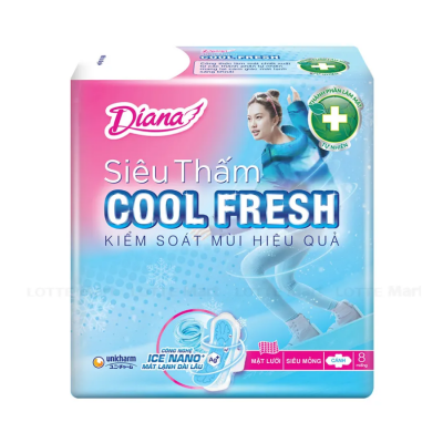 Diana Super Dry Ultra Thin Wings Cool Fresh 8P x 48 Pack