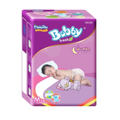 Diapers Bobby Fresh Absorbent (M - 28 pcs/bag)