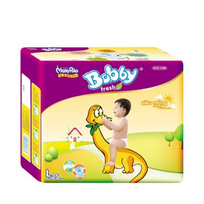 Diapers Bobby Fresh Ultra thin (L - 25 pcs/bag)