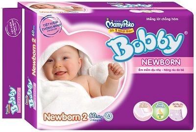 Diapers Bobby Newborn 2 (60 pcs/bag)