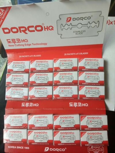 Dorco Razor Twin Blade Disposable Razor Cartridges - Blue 5 Psc x 20 Bag x 16 Box