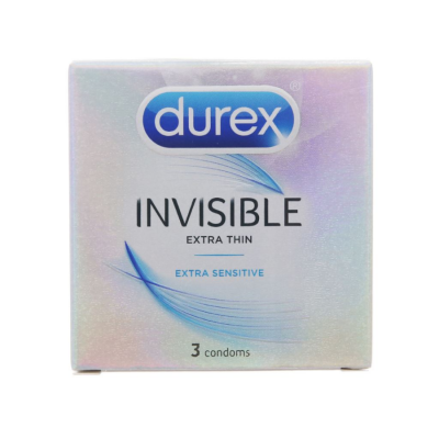 Durex Comdom Invisible Extra Thin Extra Sensitive 3 pcs x 288 Boxes