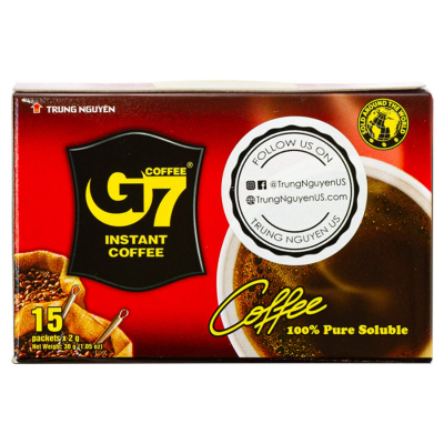 G7 Pure Black Instant Coffee 2g x 50 Sachet x 10 Boxes