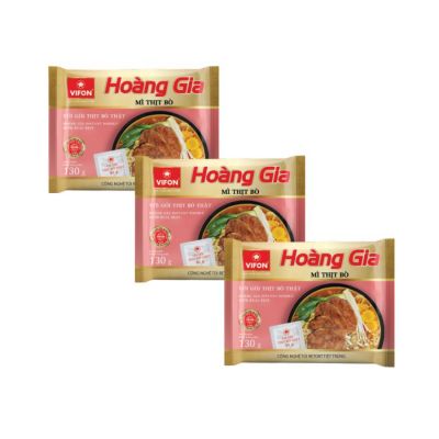 Vifon Hoang Gia Instant Noodle With Real Beef 130g x 18 Bags