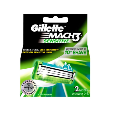 Gillette Blade Refill Mach3 Sensitive 2pcs x 12Packs x 6 Boxes