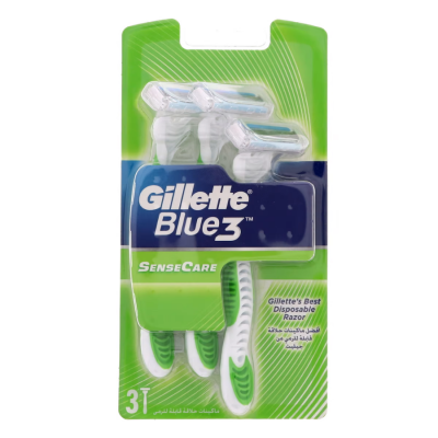 Gillette Blue 3 Sensitive Disposable 1 x 6 Packs x 12 Boxes