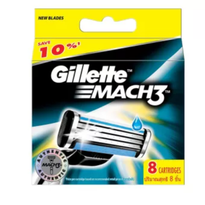 Gillette Cartridges Mach3 Base 8 x 12 Packs x 6 Boxes