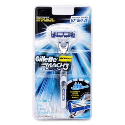 Gillette Mach3 Turbo Razor 1 x 4 Packs x 9 Boxes