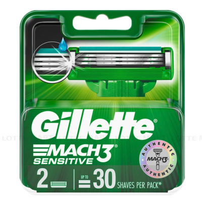 Gillette Cartridges Mach3 Sensitive 2 x 12 Packs x 6 Boxes