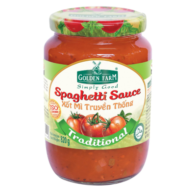 Golden Farm Spaghetti Sauces Traditional 820g x 12 Jars
