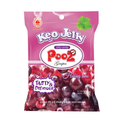 Hai Ha Fruit Jelly Grape Taste 100g x 40 Bags