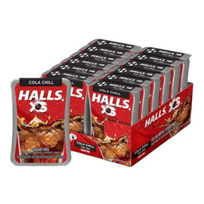 Halls XS Sugar Free Cola Chill 12g x 12 Jar x 24 Displays