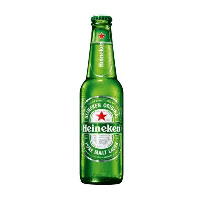 Heineken Alcohol 5% Beer 330ml x 24 Glass Bottles