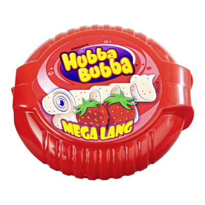 Hubba Bubba Mega Lang Snappy Strawberry 56g x 12 Pcs x 12 Boxes