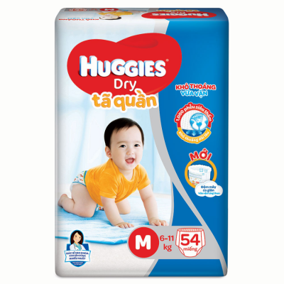 Huggies Dry Pant M54 x 3 Bags