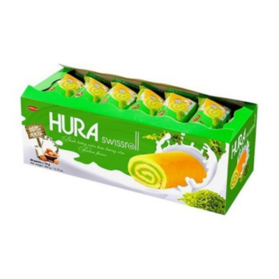 Hura Demi Green Rice Flavor Swissroll 360g x 12 Boxes