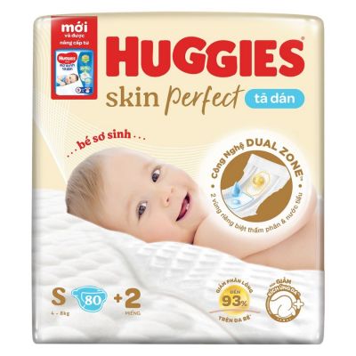 Huggies Skin Perfects Dry Newborn S80 x 3 Bags