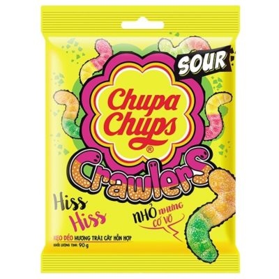 Chupa Chups Hiss Crawlers Mixed Fruits 90g x 30 Bags