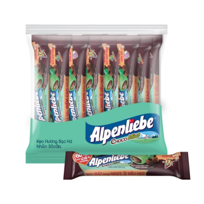 Alpenliebe Choco Mint 26g x 16 Rolls x 24 Pouches