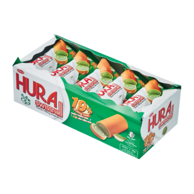 Hura Demi Green Rice Flavor Swissroll 360g x 12 Boxes