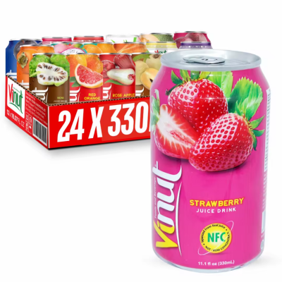 Juice - Vinut Strawberry Juice Drink 330ml x 24 cans