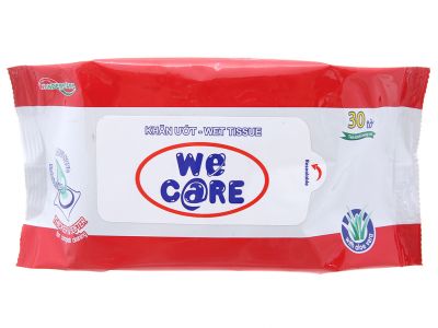 We Care Wet Wipe 100 Sheets bag