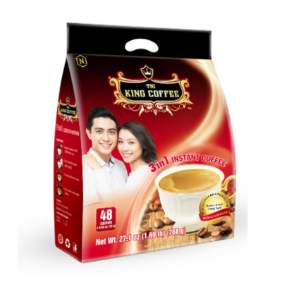King Coffee 3 in 1 Instant Coffee 16g x 48 Sachets x 10 Bags