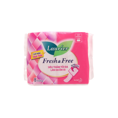 Lauríer Fresh & Free Thick Wingless 8 Piece x 60 Packs