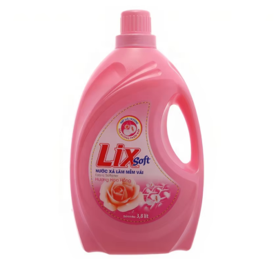 Lixsoft Fabric Softener Rose Fragrance 3.8l x 4 bottles