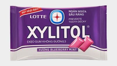 Lotte Xylitol Blueberry Mint Chewing Gum 11.6g Blister