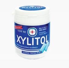 Lotte Xylitol Fresh Mint Chewing Gum 145g Jar