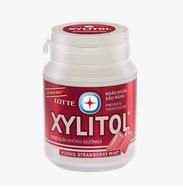 Lotte Xylitol Strawberry Mint Chewing Gum 58g Jar