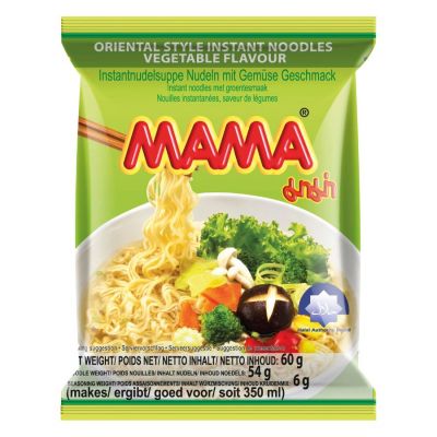 Mama Brand Oriental Style Instant Noodles Vegetable Flavour 60g x 30 Bags x 6 Boxes