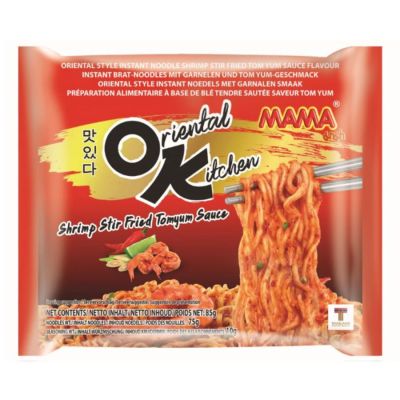 MaMa Dried Instant Noodles Oriental Kitchen Shrimp Stir Fried Tom Yum Sauce Flavour 85g x 24 Bags