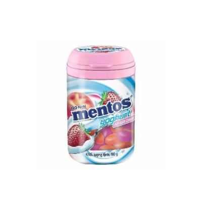 Mentos Yoghurt Candy (Strawberry, Peach) 90g x 6 Jars x 8 Boxes
