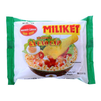 Miliket Chicken (Green) Noodle 80g x 30 Bags