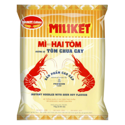 Miliket Kraft Instant Noodle With Sour Hot 75g x 30 Bags (Halal)