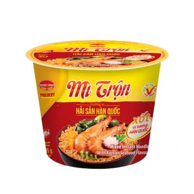 Miliket Mixed Instant Bowl Noodle Korean Seafood 105g x 12 Cups (Halal)