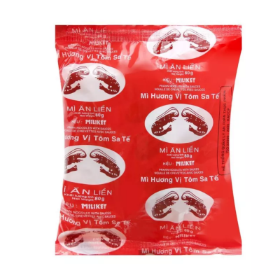 Miliket Shrimp (Orange) Noodle 80g x 30 Bags