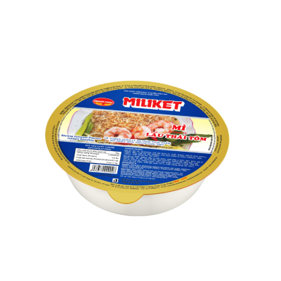 Miliket Shrimp Tom Yum Instant Bowl Noodle 75g x 12 Cups (Halal)