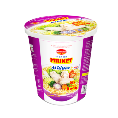 Miliket Spare Rib Instant Cup Noodle 65g x 24 Cups