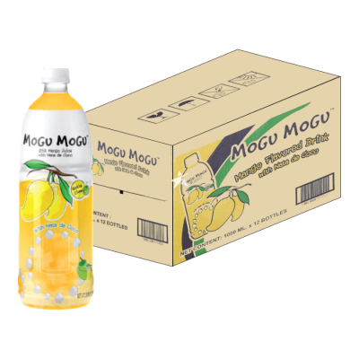 Mogu Mogu Mango Flavored Drink With Natade Coconut  1L