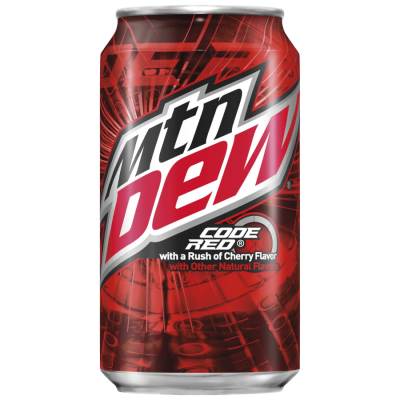 Mountain Dew Can Red Code 12oz x 24 cans