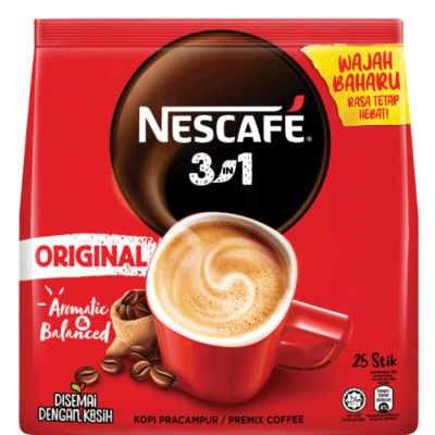 Nescafe 3in1 Original 18gr x 25 sticks x 24 bags