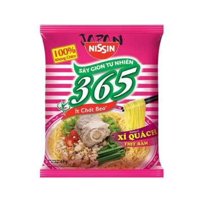 Nissin 365 Minced Meat Broth Instant Noodle 64g x 30 Bags