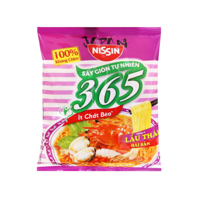 Nissin 365 Thai Seafood Hotpot Instant Noodle 68g x 30 Bags (Halal)